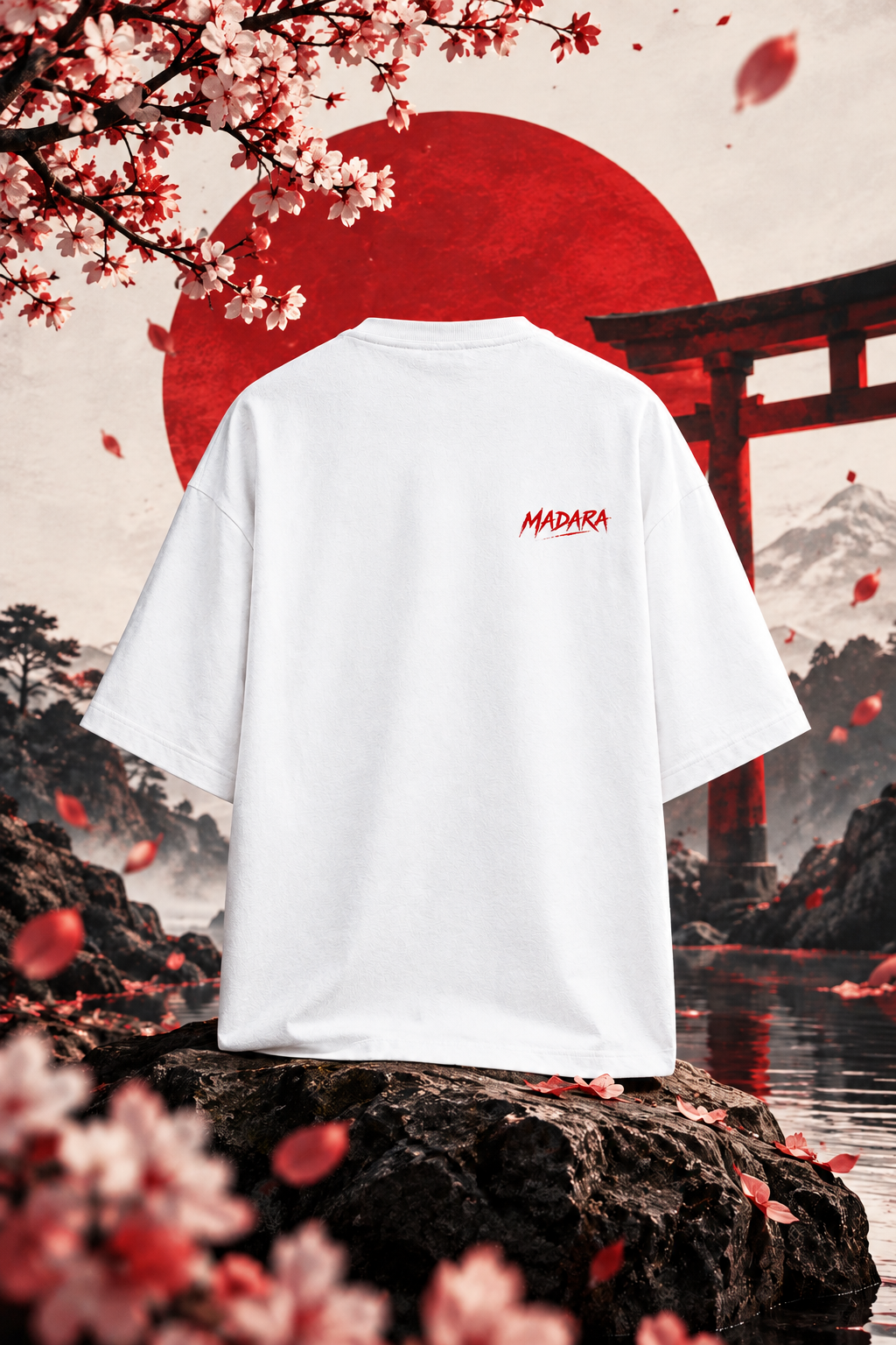 Crimson Crest Oversized Graphic T-Shirt